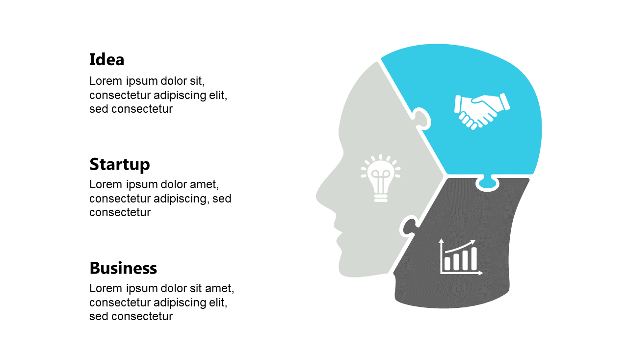 Present Business Ideas with Creative Puzzle Diagrams