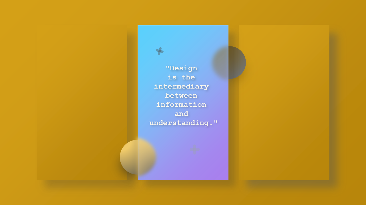 Modern Glassmorphic Web Presentation – Charcoal Gold