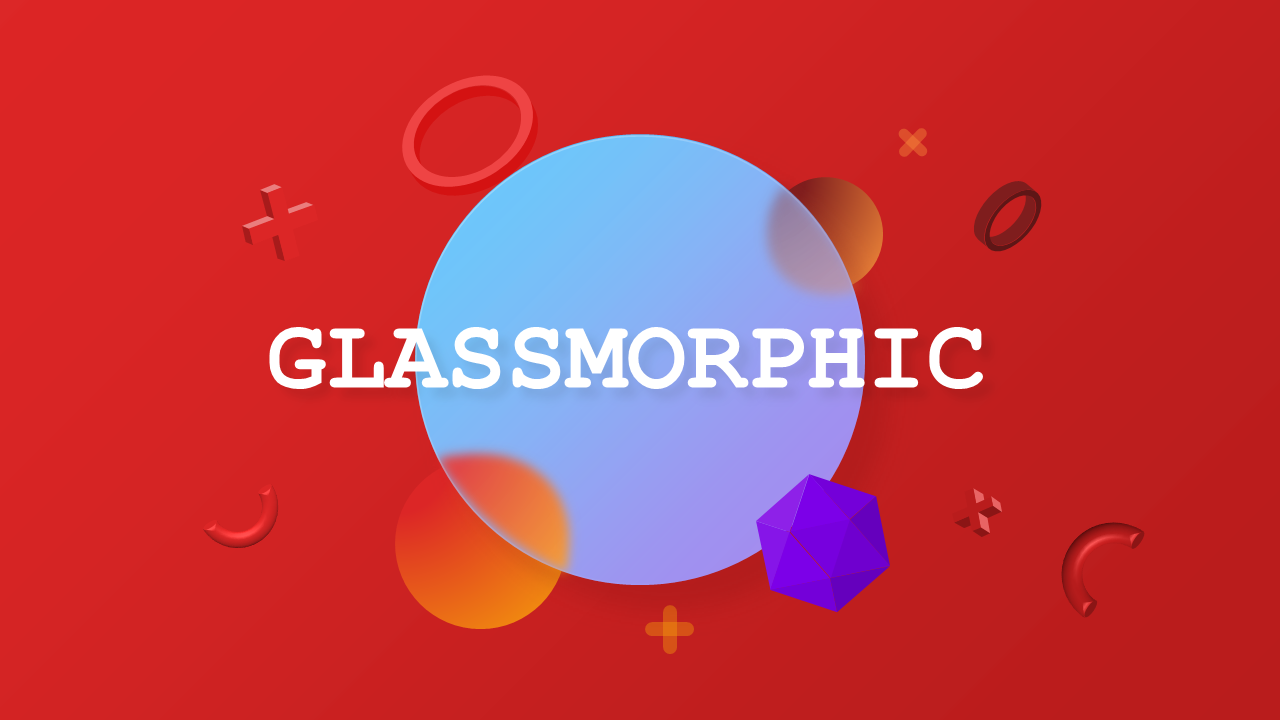 Modern Glassmorphic Web Presentation – Crimson Bold