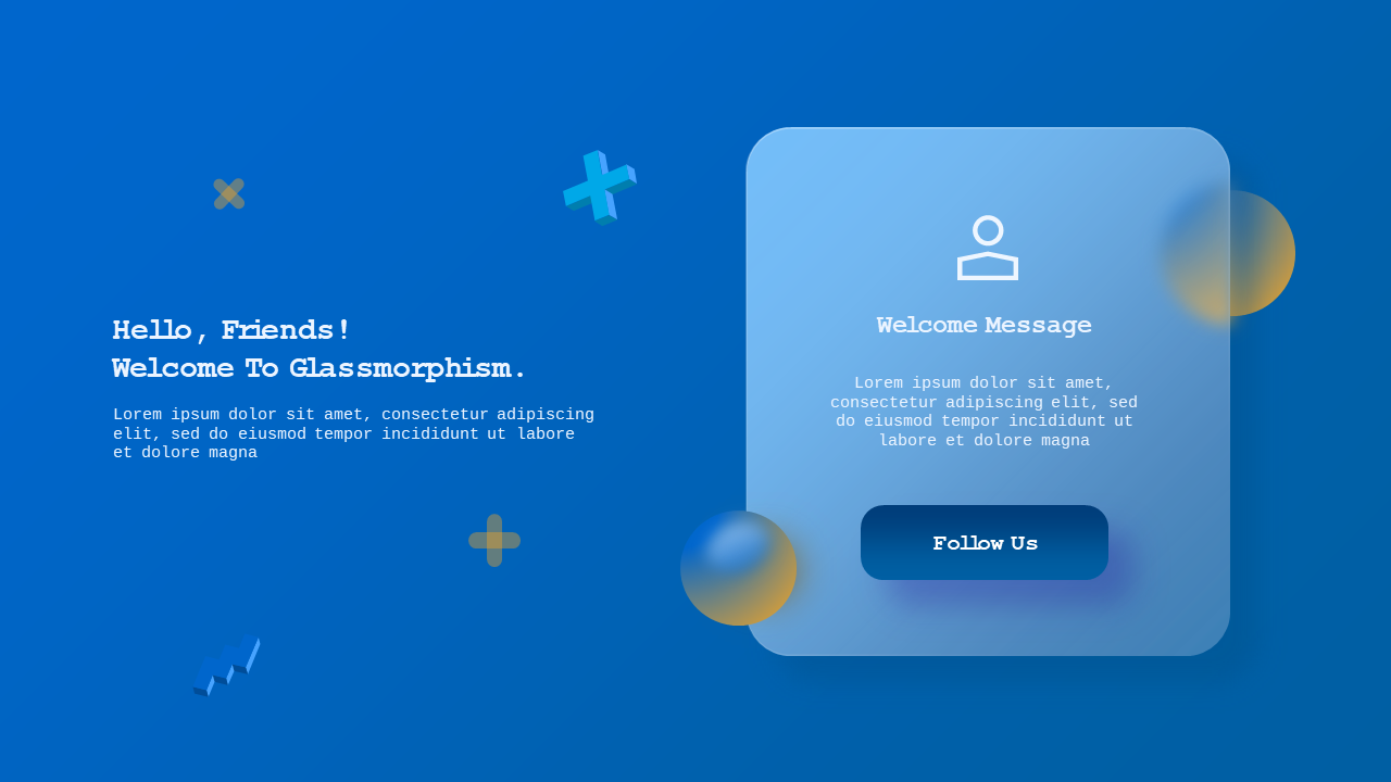 Modern Glassmorphic Web Presentation – Ocean Blue