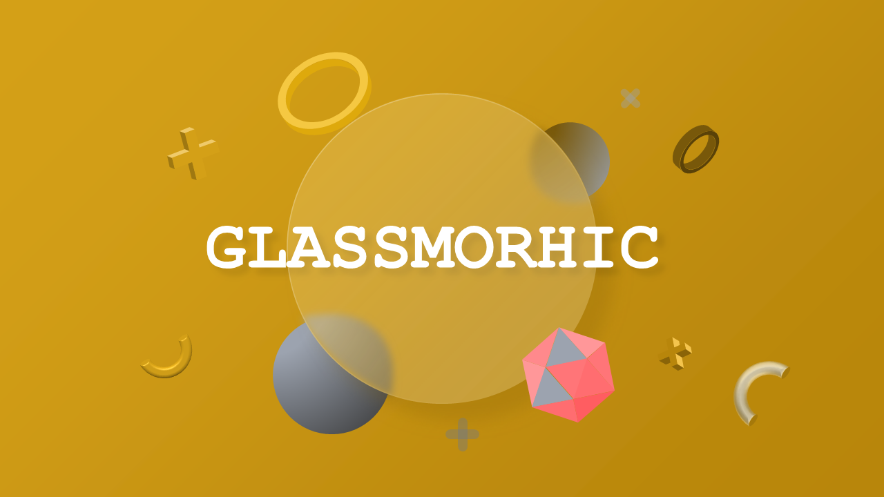 Contemporary Glassmorphic Design Presentation – Charcoal Gold