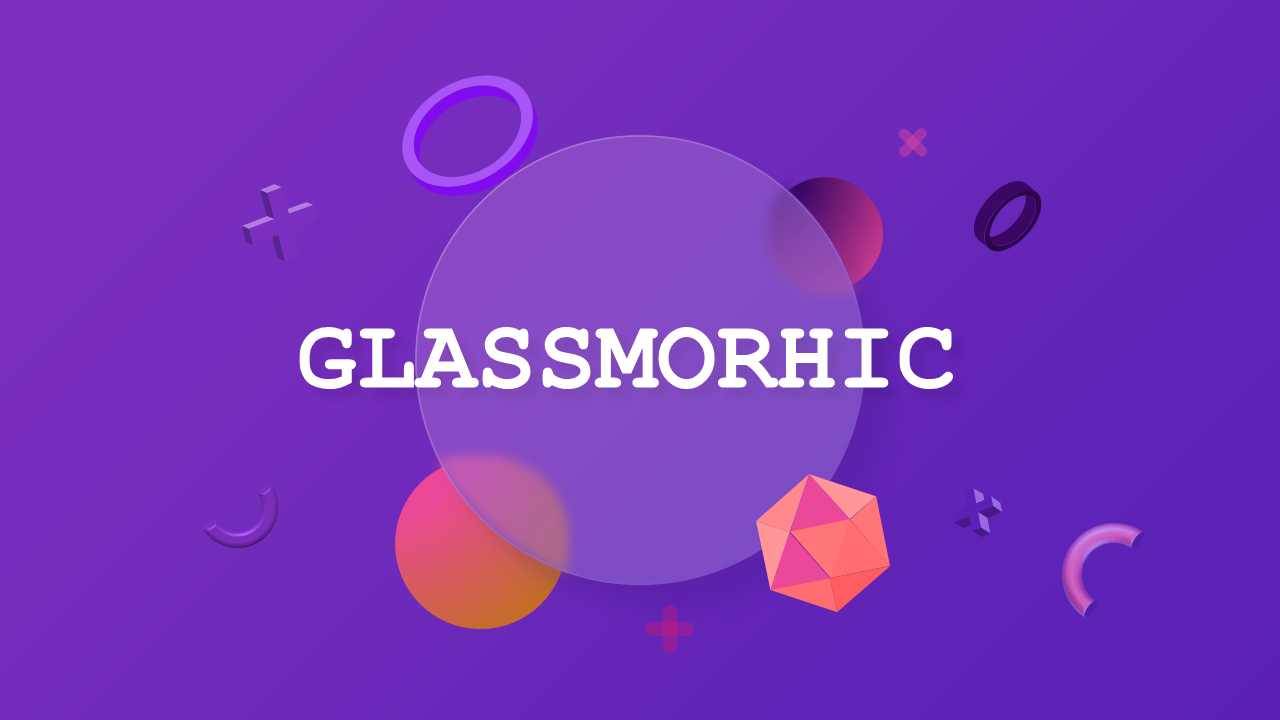 Contemporary Glassmorphic Design Presentation – Royal Purple