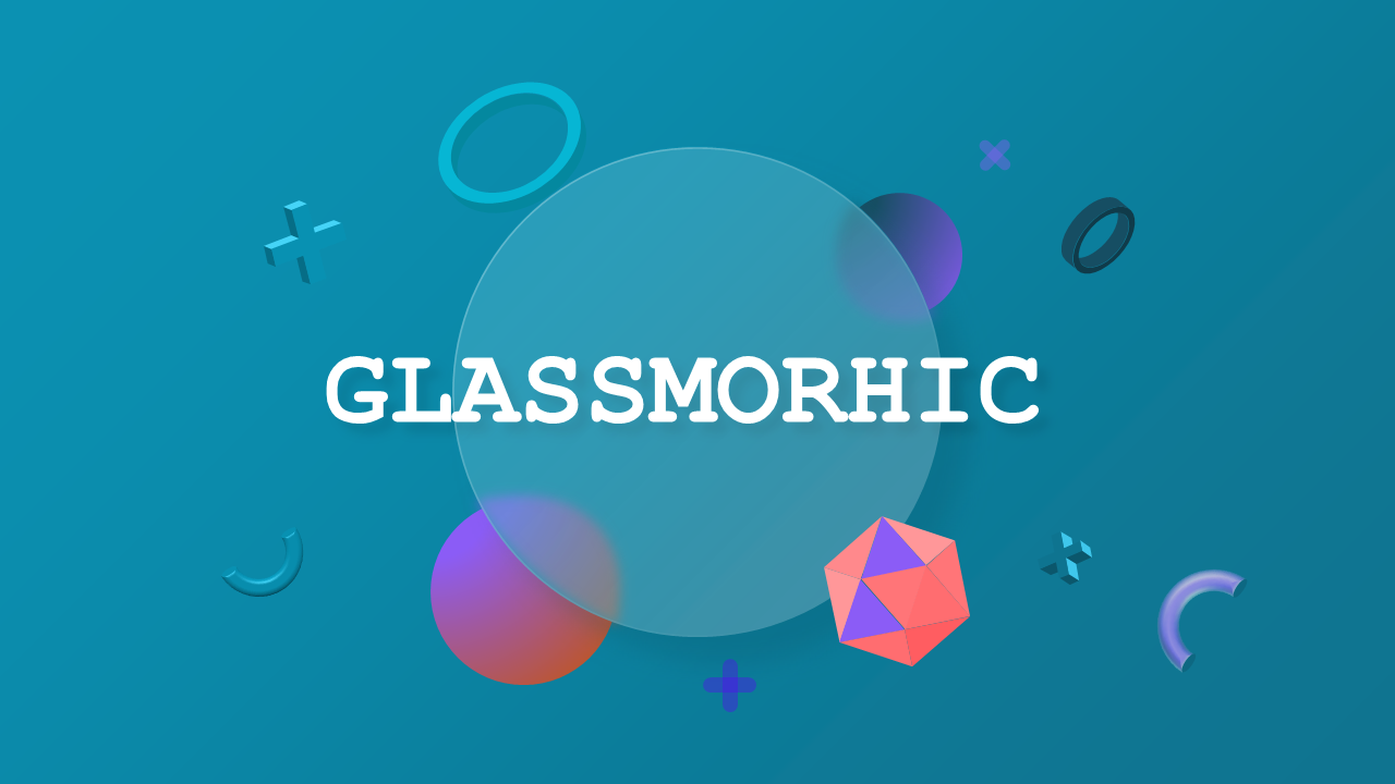 Contemporary Glassmorphic Design Presentation – Teal Modern