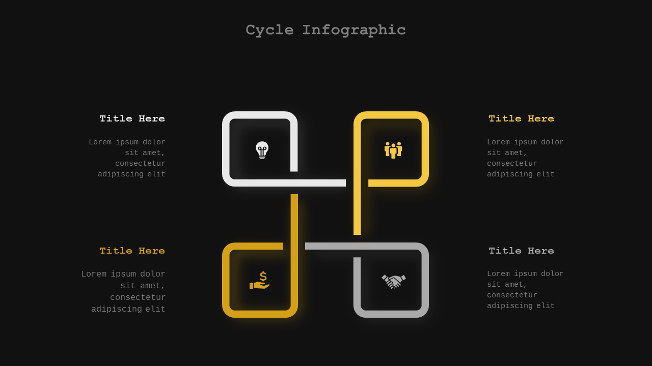 Green Circular and Heart-Shaped Business Diagrams V3