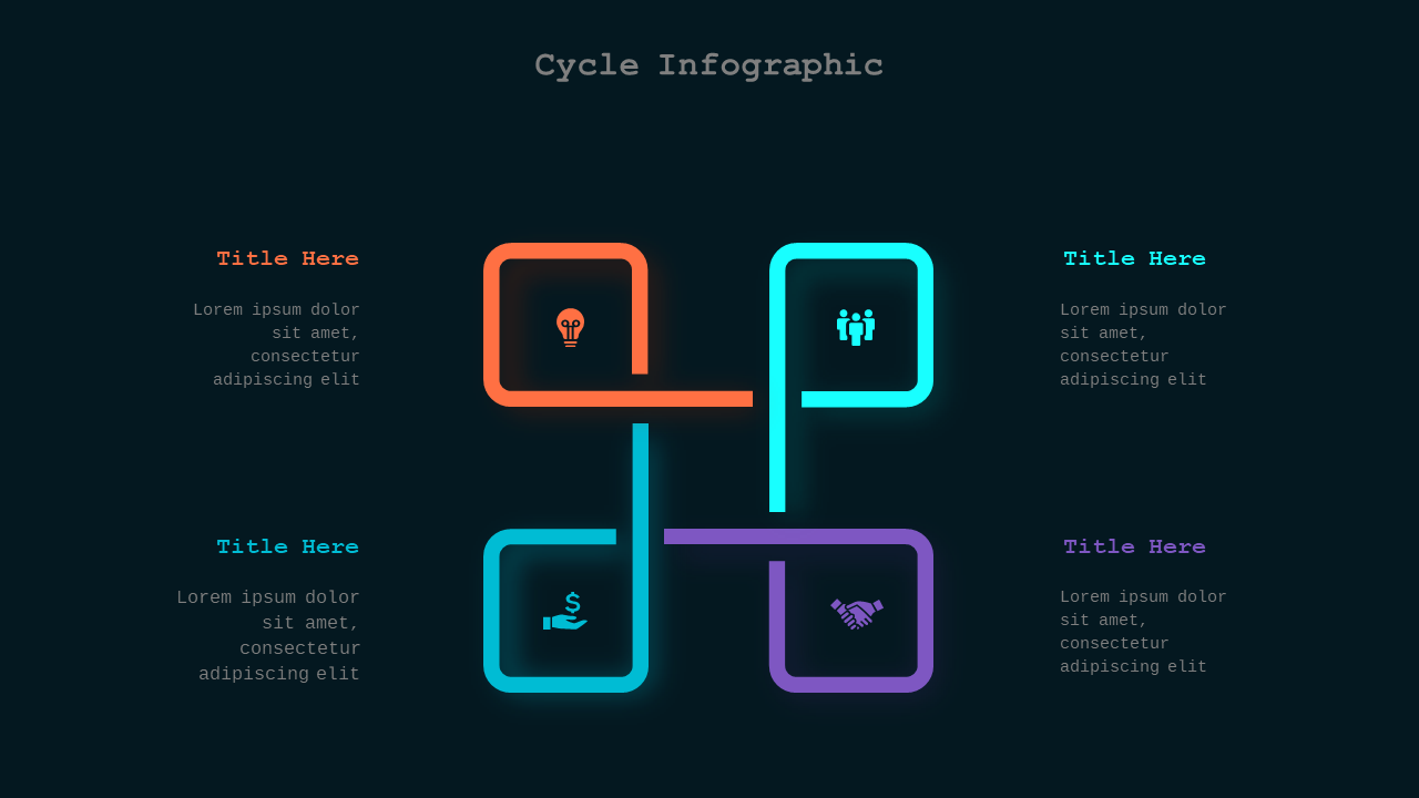 Green Circular and Heart-Shaped Business Diagrams V2