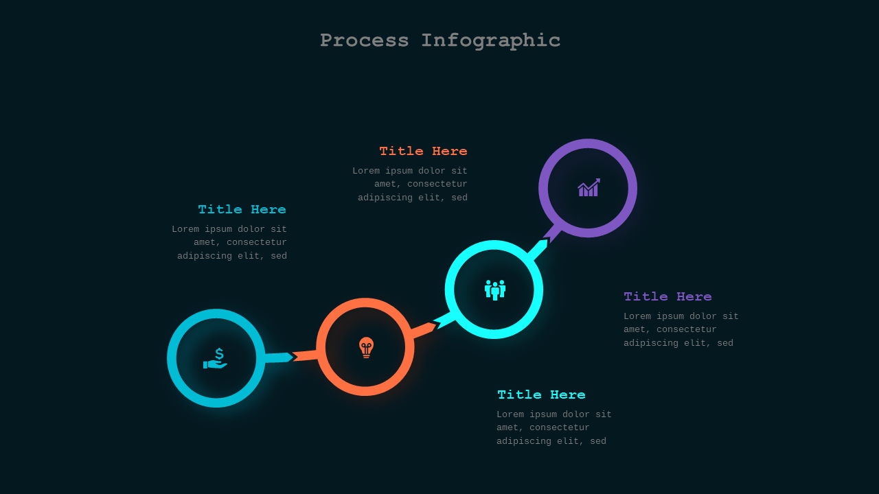 Blue Circular and Heart-Shaped Business Diagrams V2