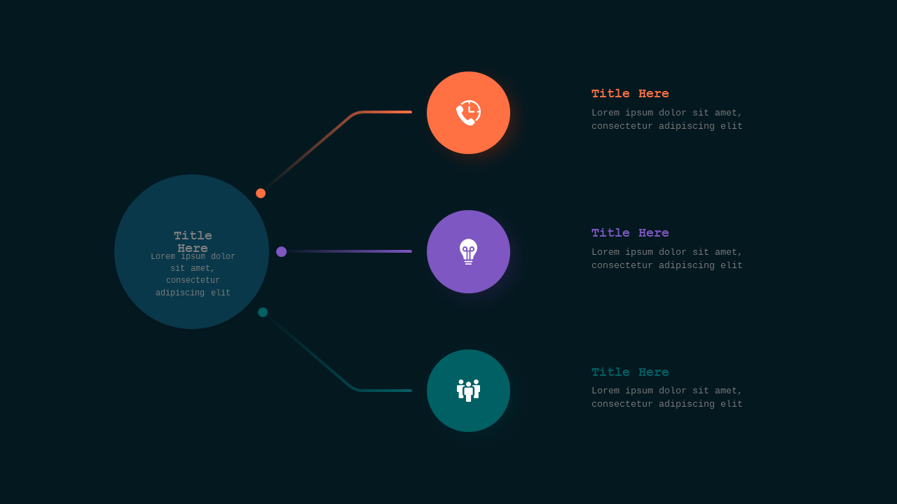 Blue Circular and Heart-Shaped Business Diagrams V2