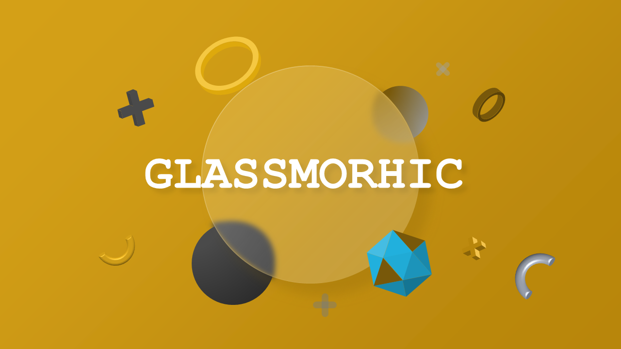 Whimsical Glassmorphic Presentation Design – Charcoal Gold