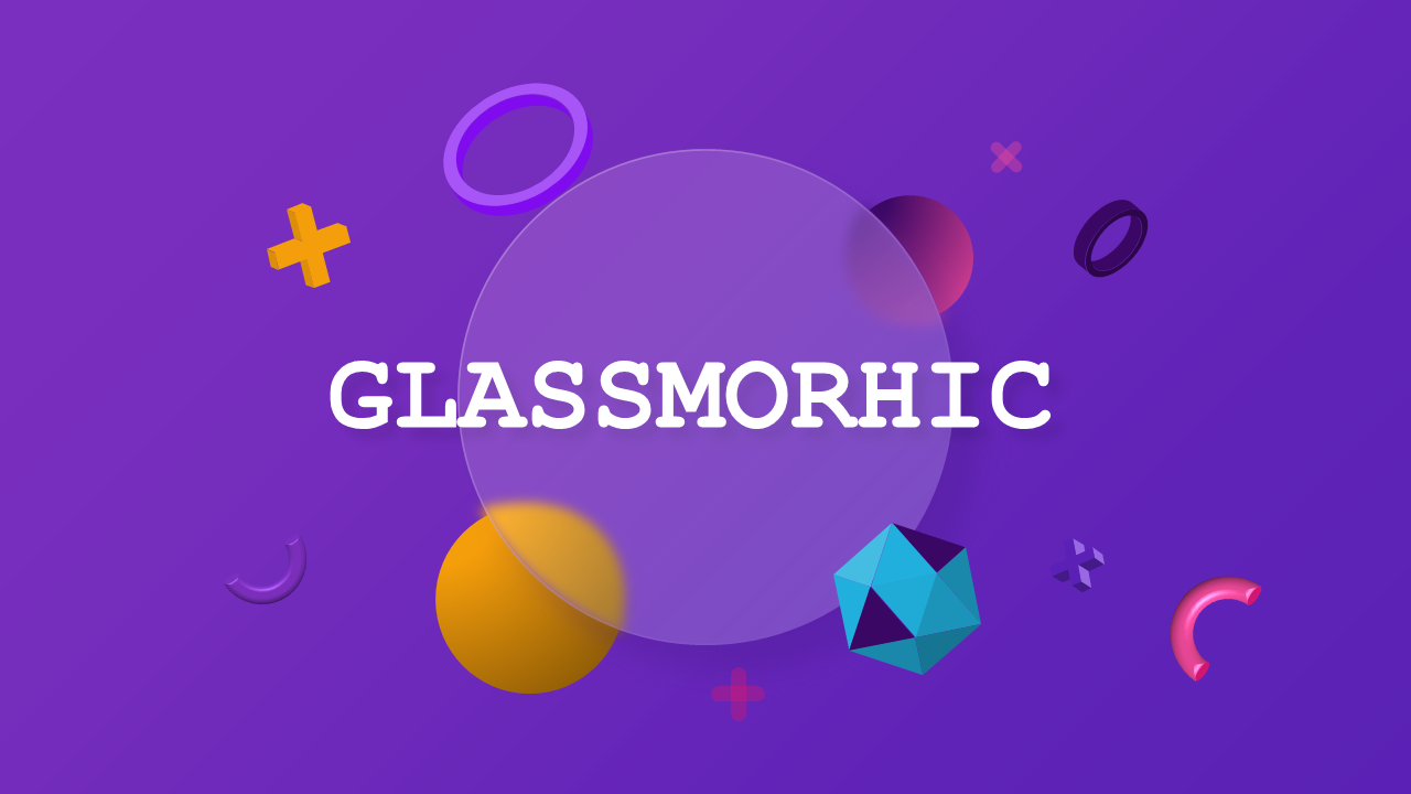 Whimsical Glassmorphic Presentation Design – Royal Purple