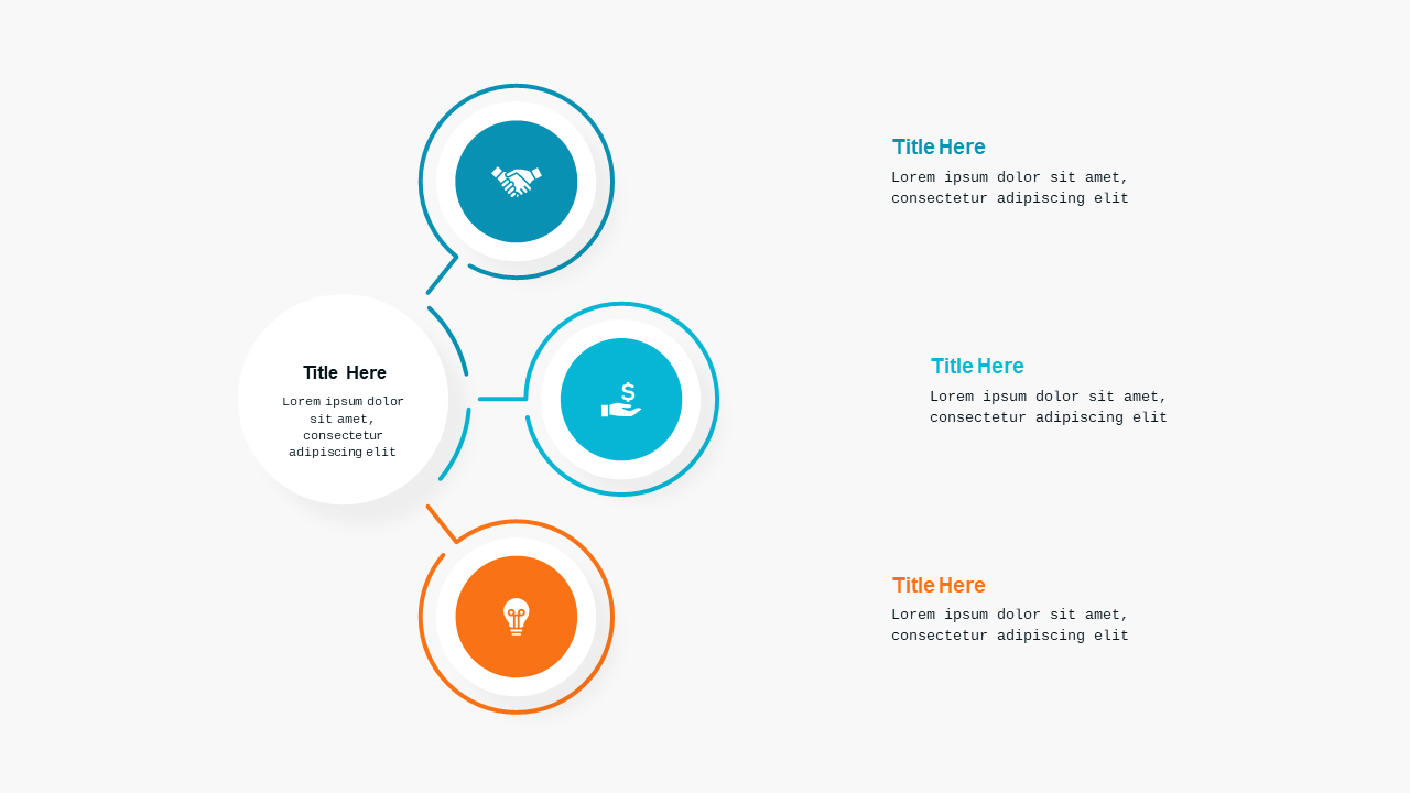 Green Circular and Heart-Shaped Process Diagrams V3 – Light – Teal Modern