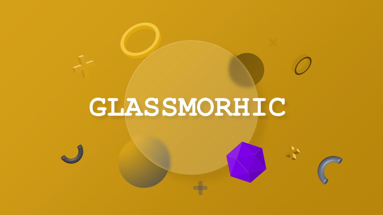 Glassmorphic Geometric Marketing Deck – Light – Charcoal Gold