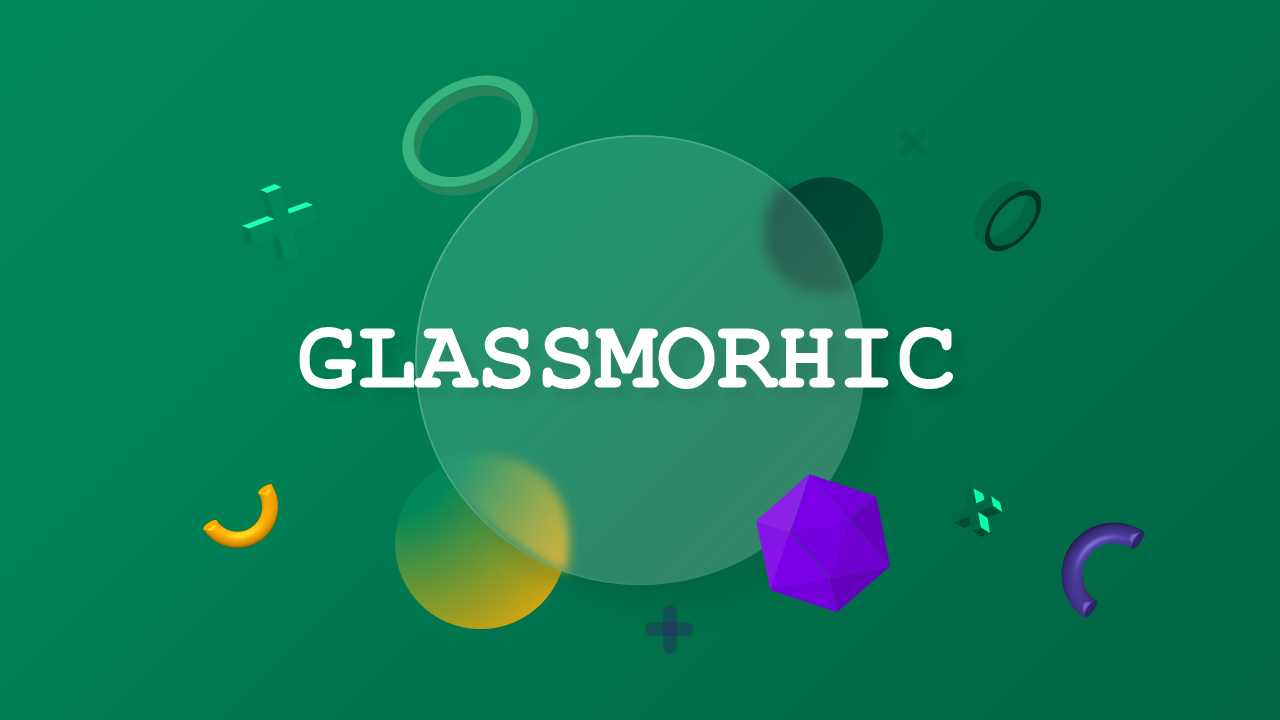 Glassmorphic Geometric Marketing Deck – Light – Corporate Green