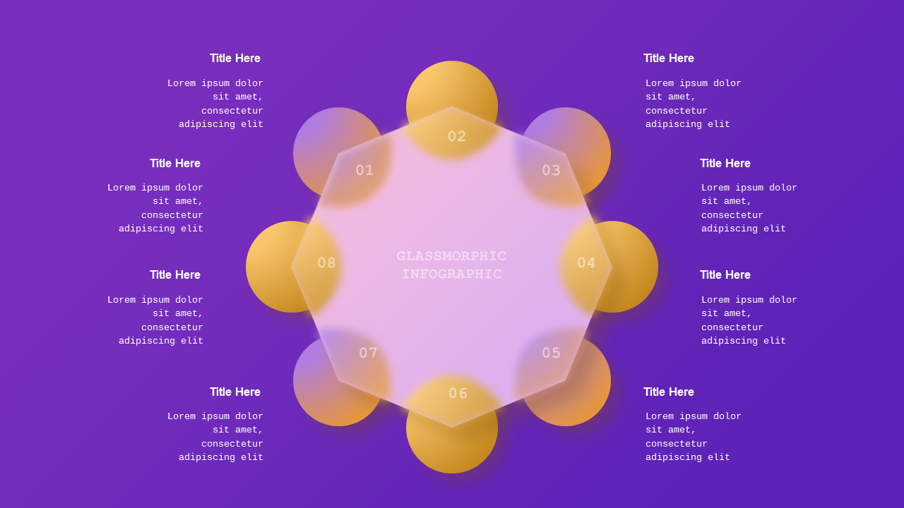 Glassmorphic Geometric Marketing Deck