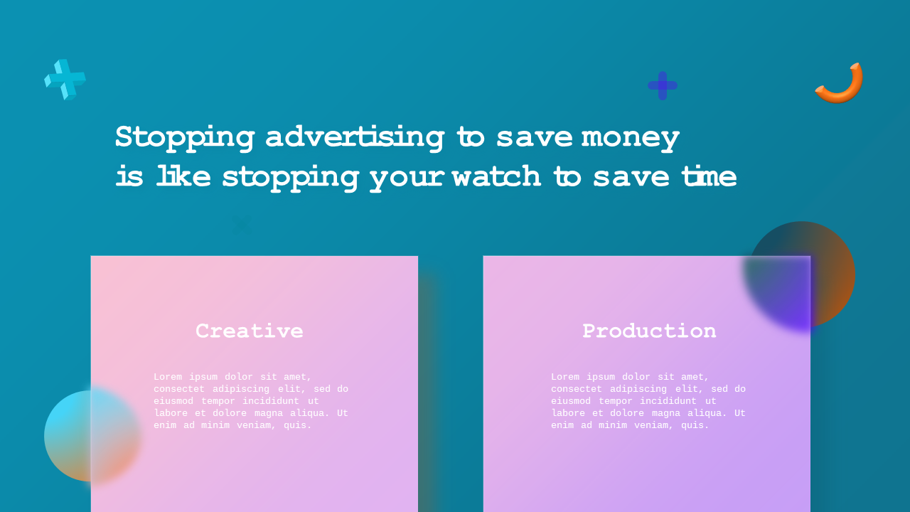 Glassmorphic Geometric Marketing Deck