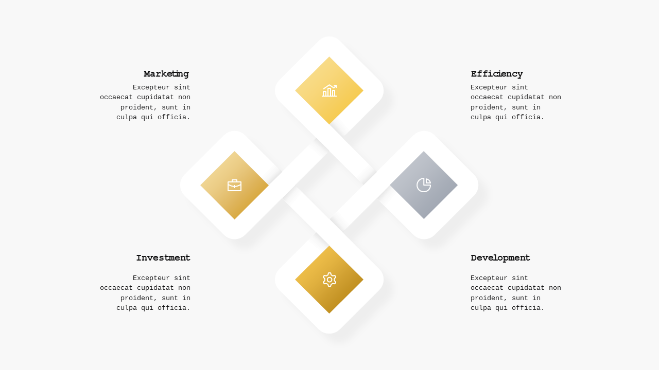 Interconnected Circular Insights Presentation – Charcoal Gold