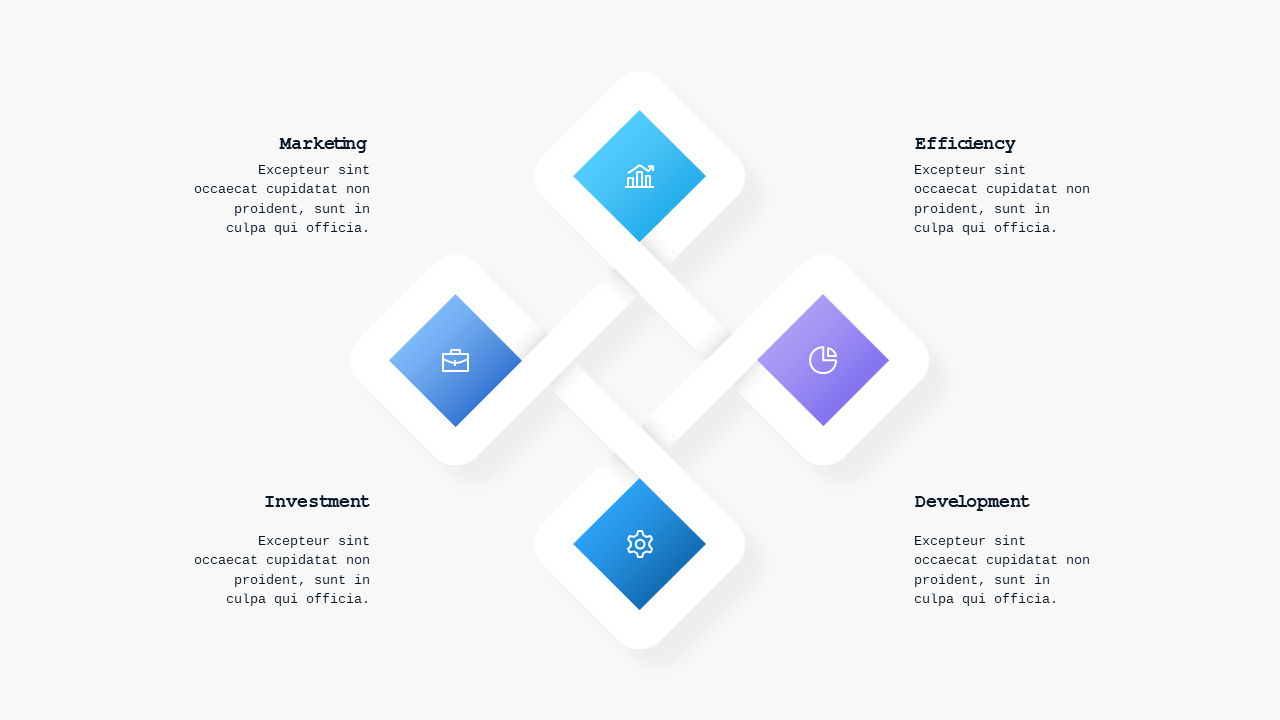 Blue Circular and Heart-Shaped Process Diagrams V4 – Light – Ocean Blue
