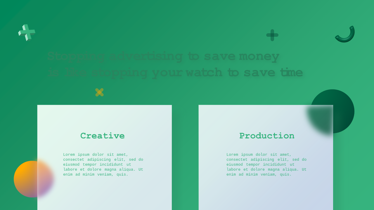 Modern Glassmorphism Themed Presentation