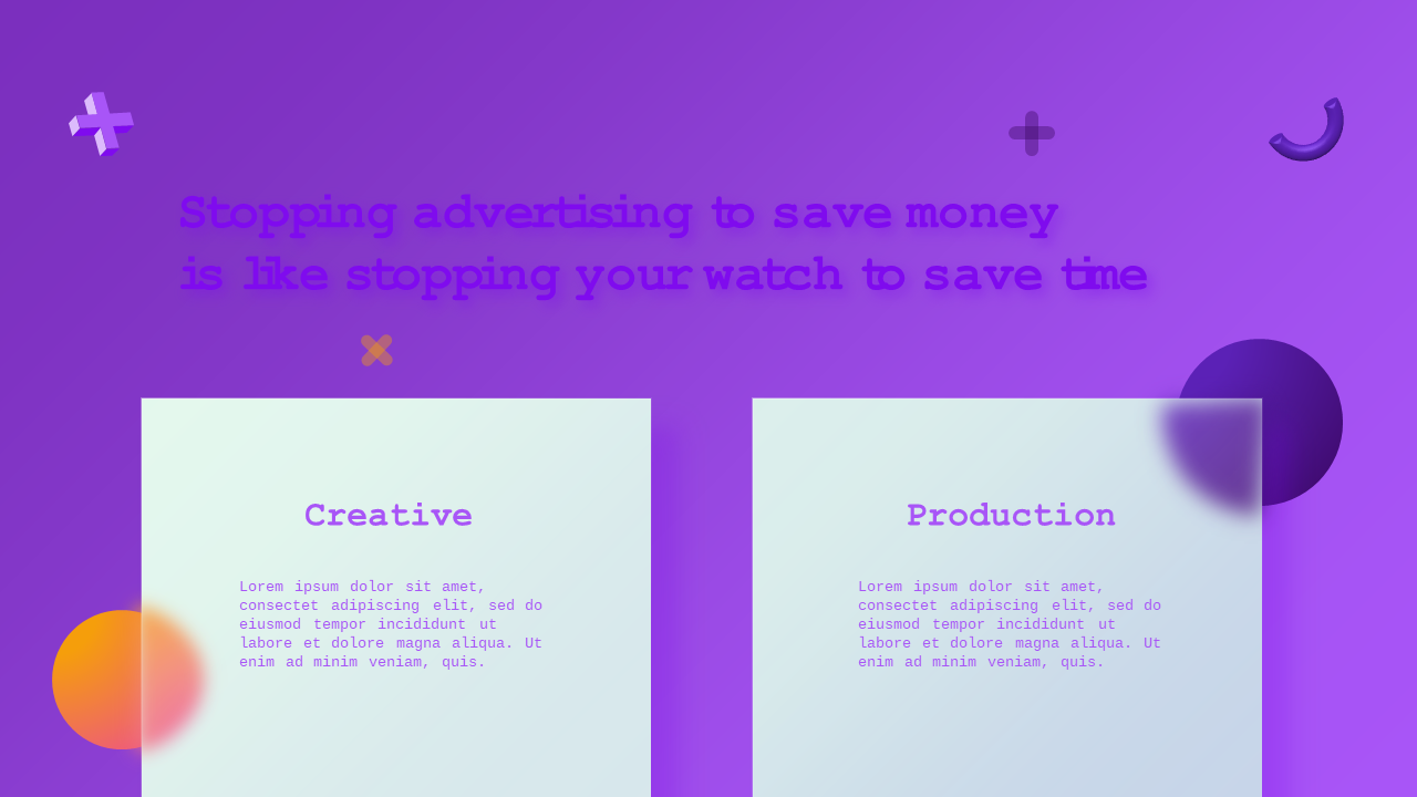 Modern Glassmorphism Themed Presentation