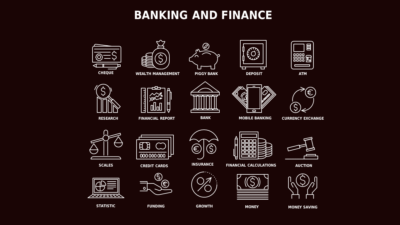Line Icon Corporate Finance Icon Set