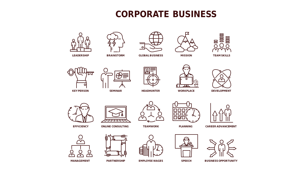Line Icon Business and Finance Icon Set V2