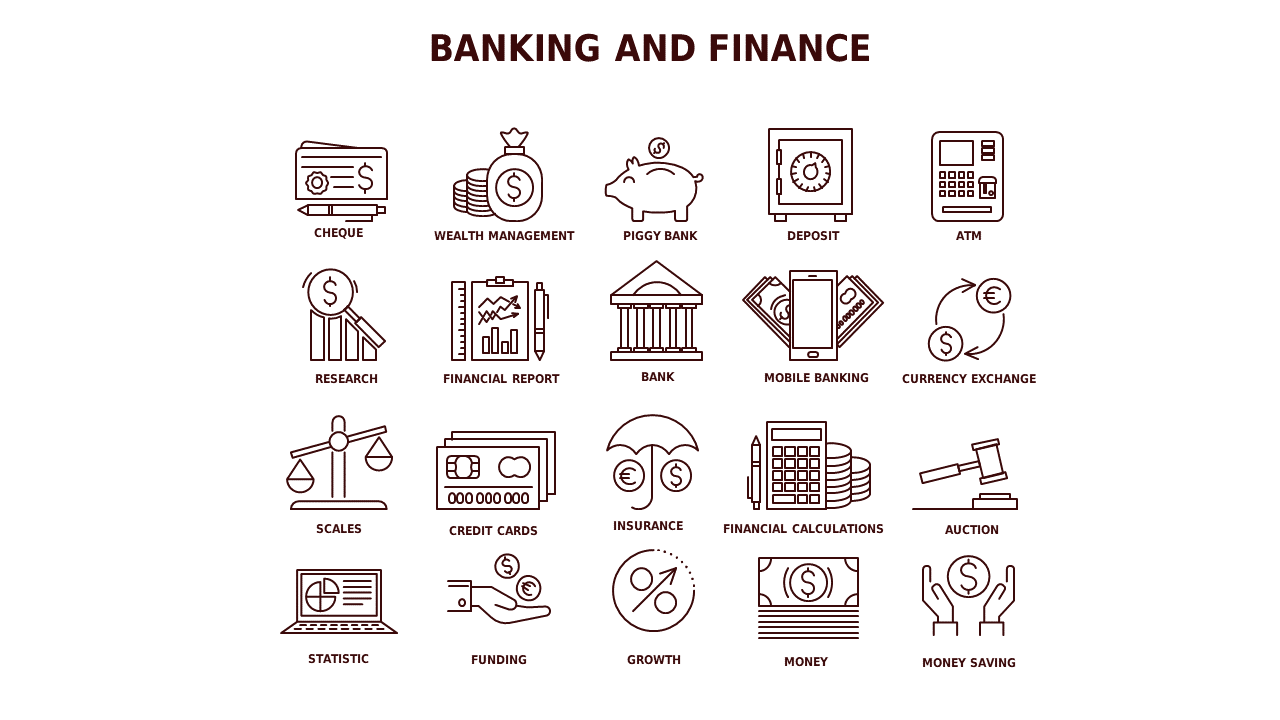 Line Icon Business and Finance Icon Set