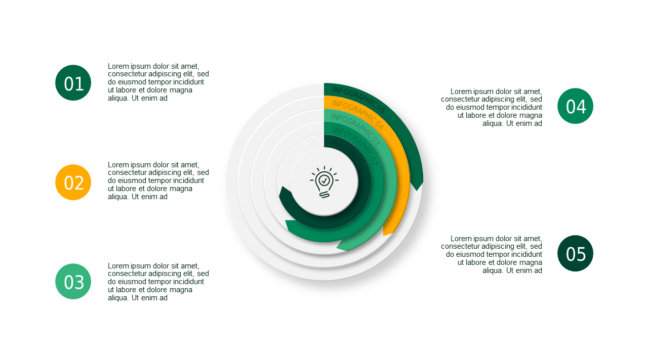 Circular Infographic Process Diagram – Light – Corporate Green