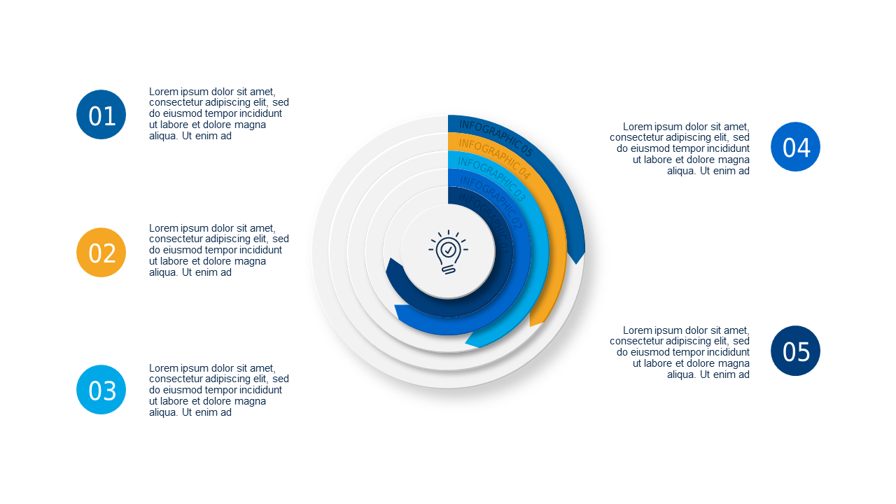 Circular Process Infographic Presentation – Ocean Blue