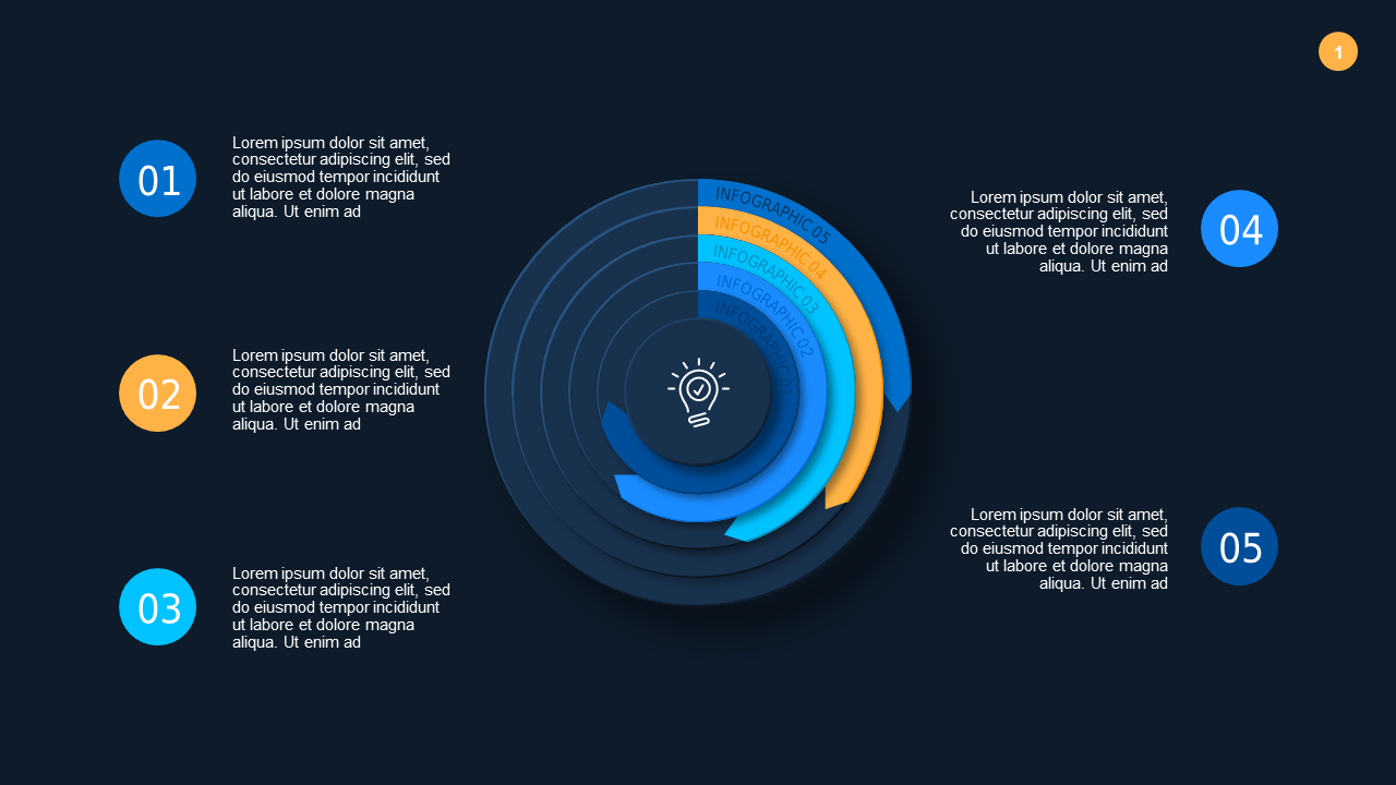 Circular Process Options Diagram PowerPoint Templ...
