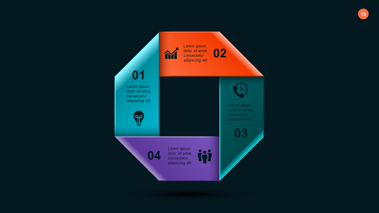 Circular Infographic Process Overview