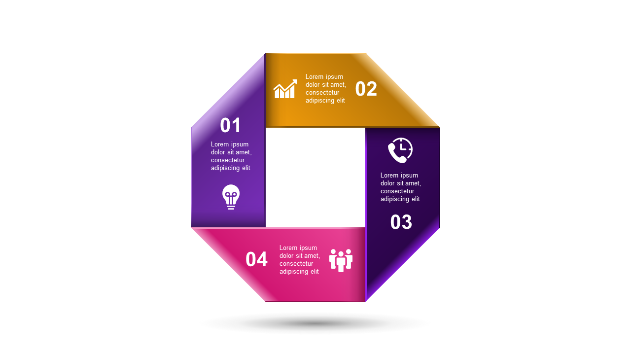 Circular Process Options Diagram PowerPoint Templ...