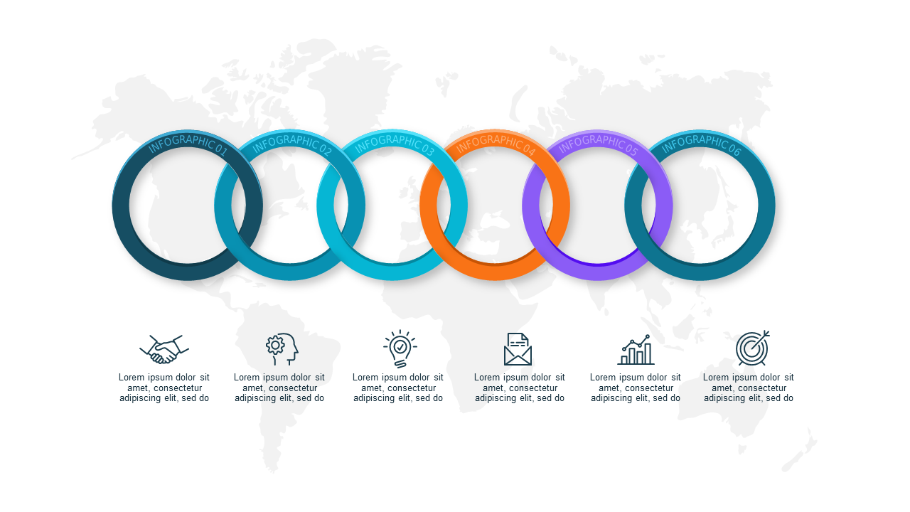 Red Blue Circular and Heart-Shaped Process Diagrams