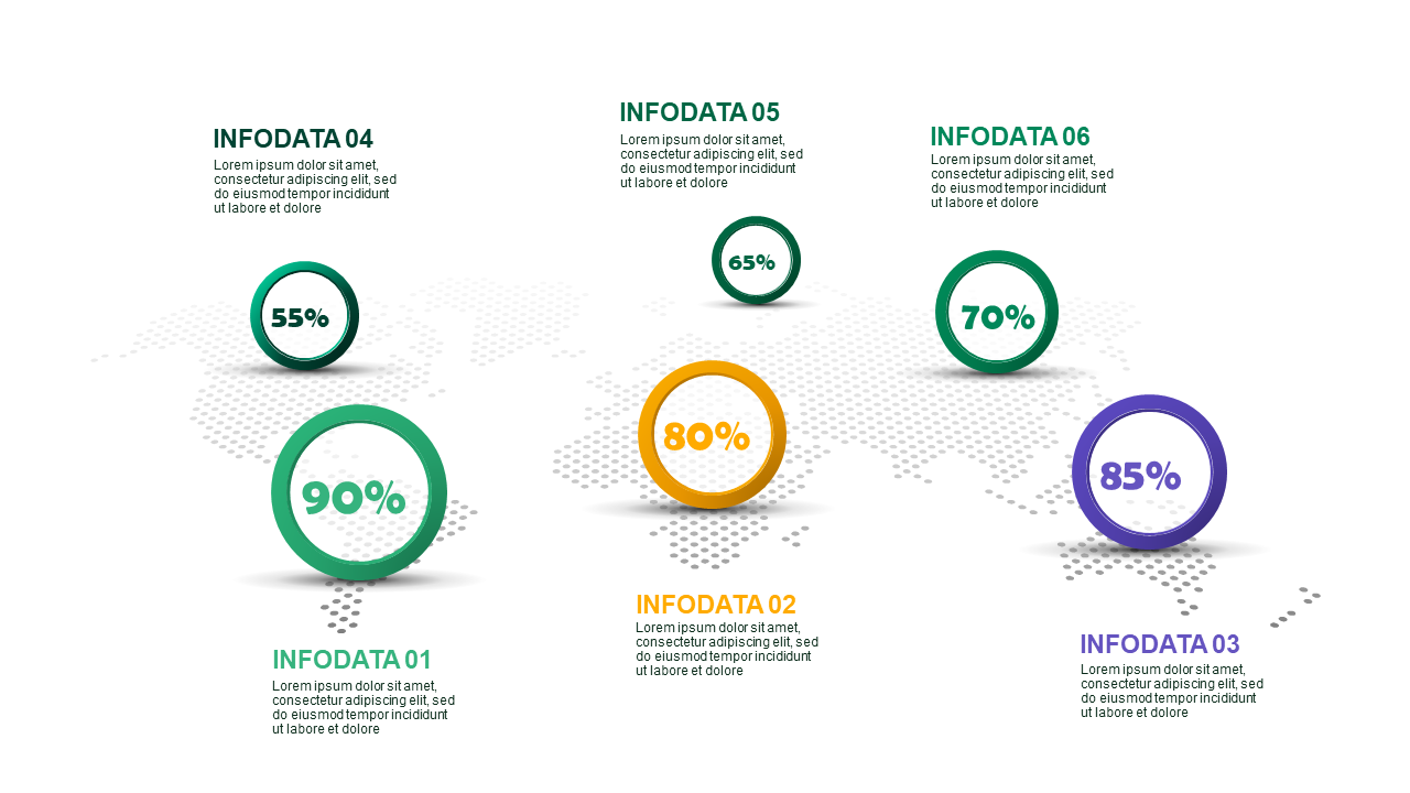 Infographic Data Representation PowerPoint Template (Corporate Green)