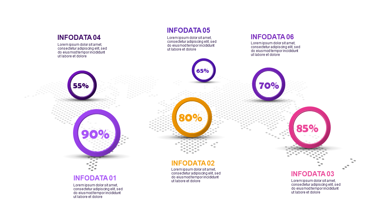 Infographic Data Representation PowerPoint Template (Royal Purple)
