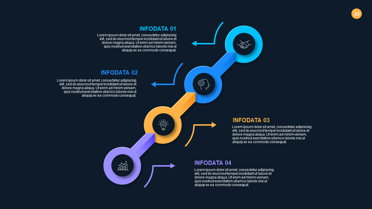 5-Step Process Flow Diagram PowerPoint Template D...