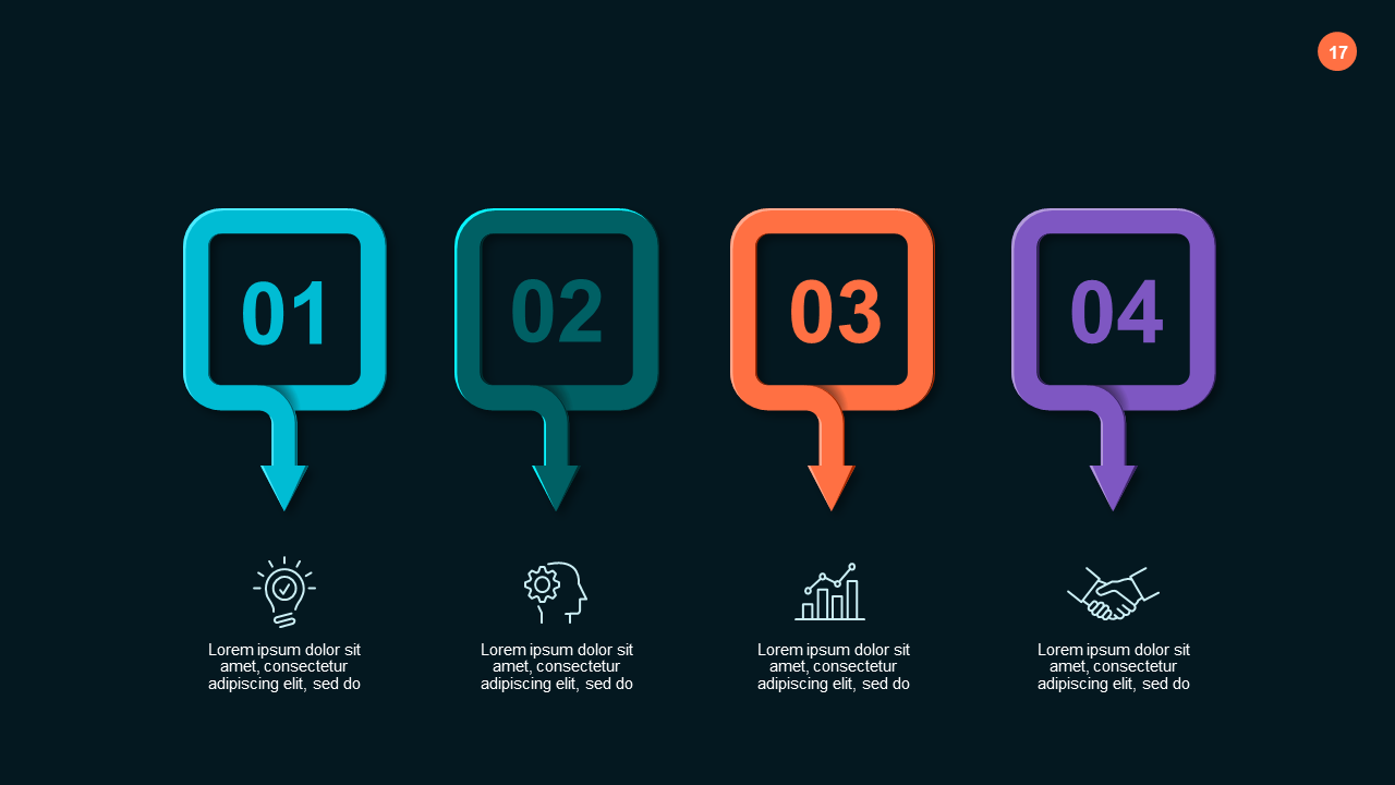 5-Step Process Flow Diagram PowerPoint Template D...