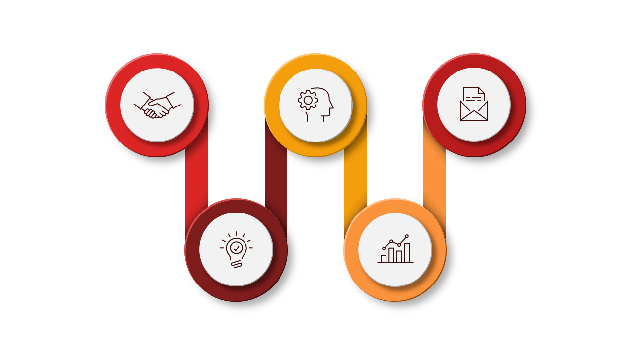 Multi-Step Process Flow PowerPoint Template (Crim...