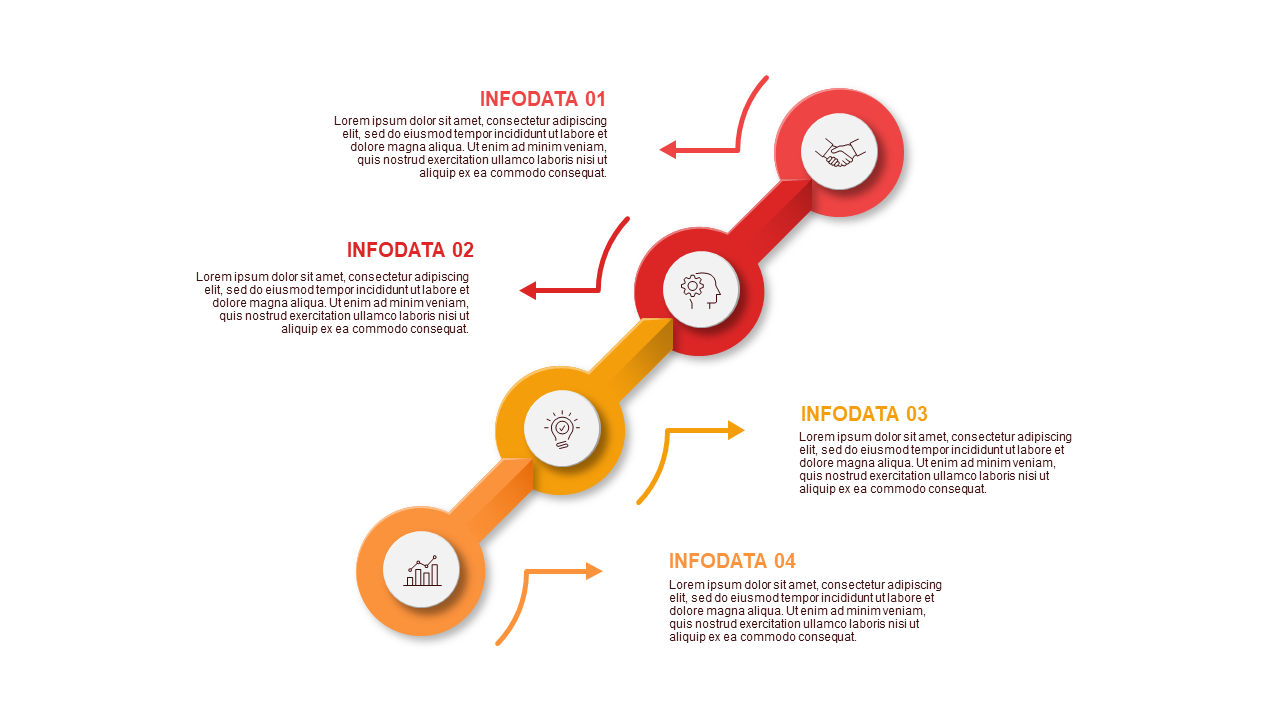 5-Step Process Flow Diagram PowerPoint Template (...