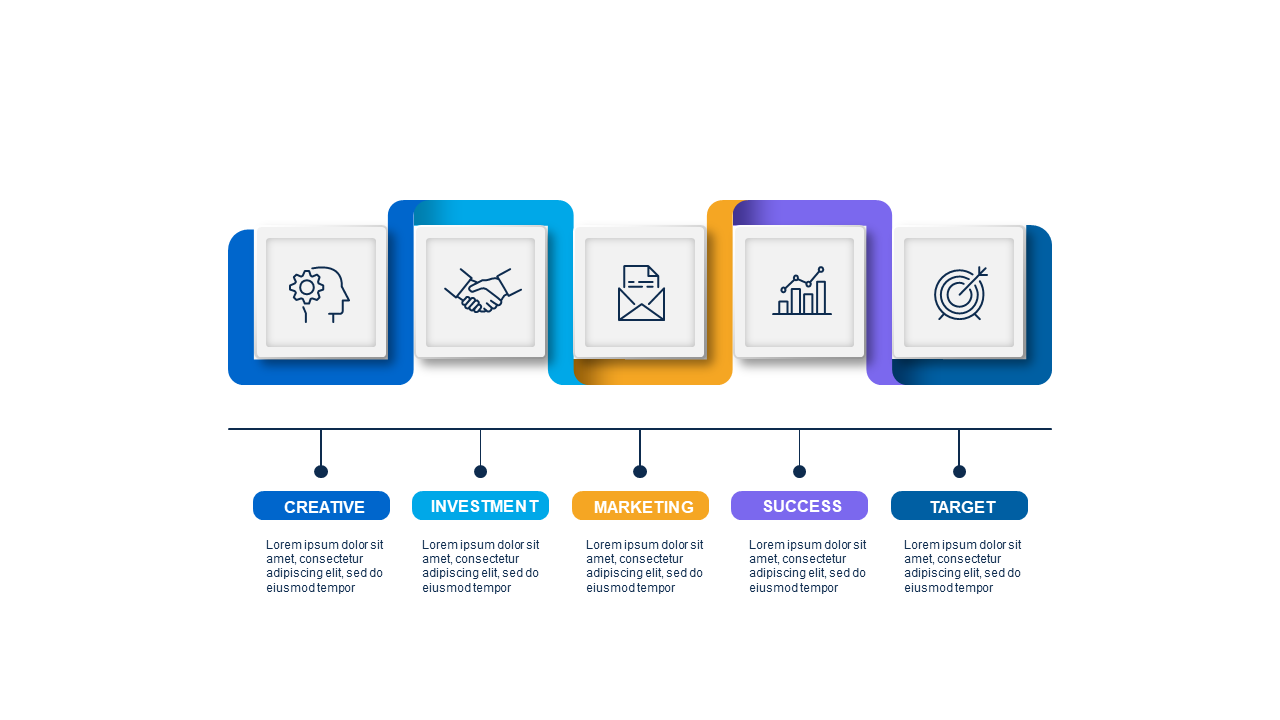 5-Step Process Flow Diagram PowerPoint Template (...