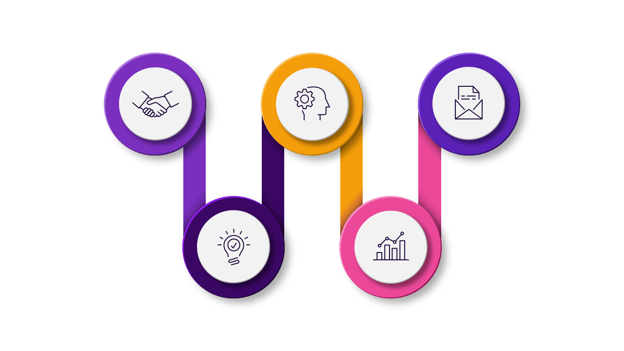 Multi-Step Process Flow PowerPoint Template (Roya...