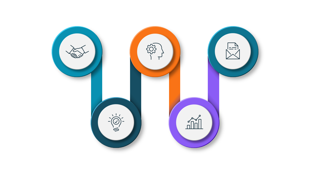5-Step Process Flow Diagram PowerPoint Template (...