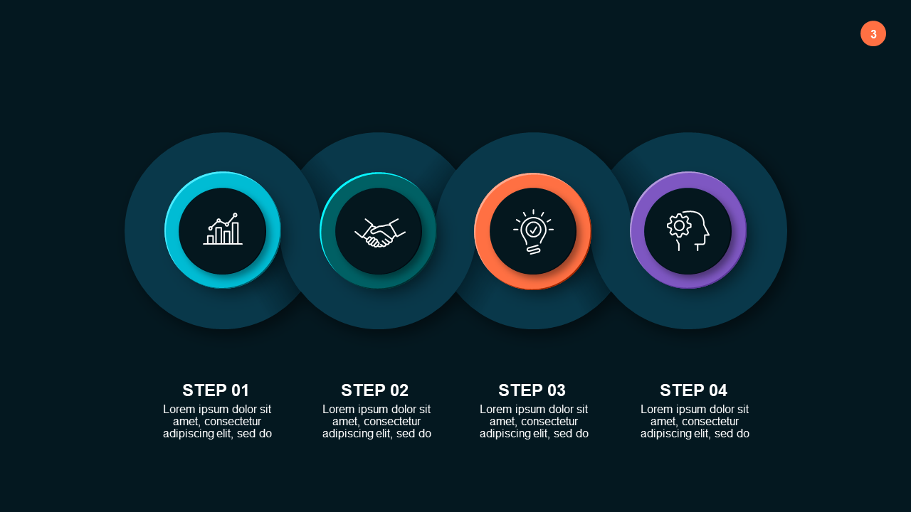 Creative Strategy Diagram PowerPoint Template Dar...