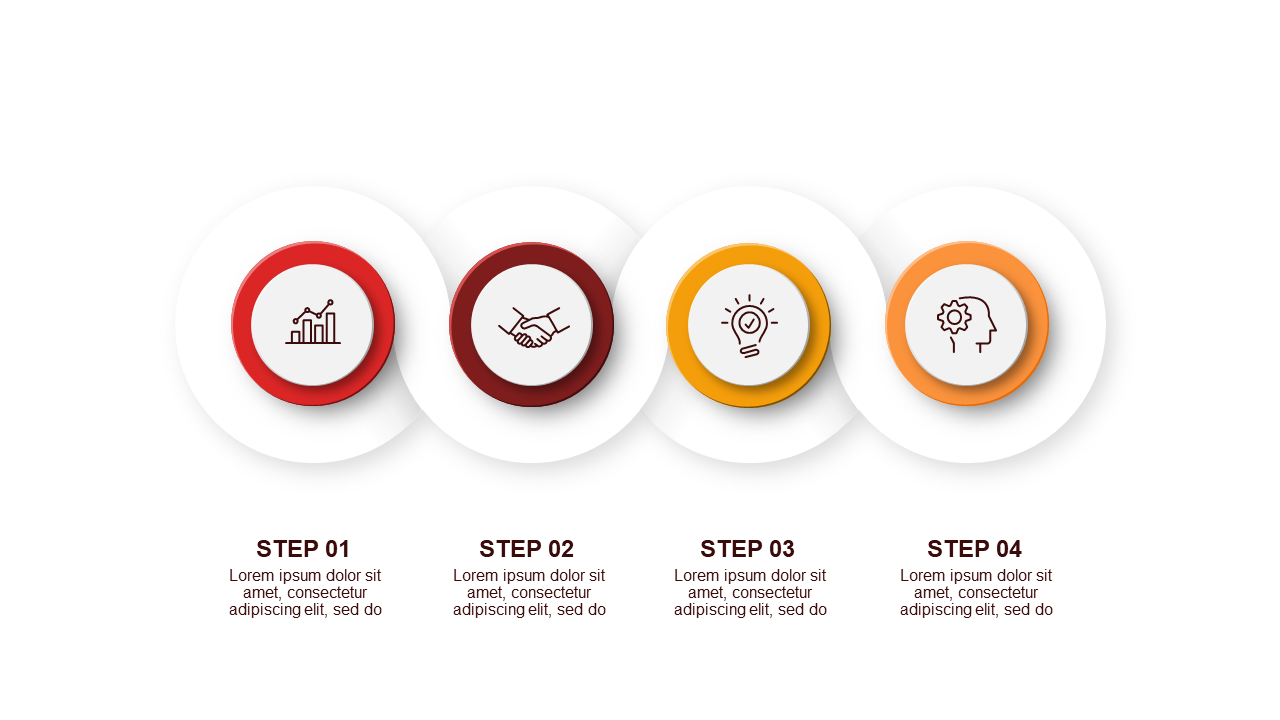 5-Step Process Diagram PowerPoint Template (Crims...