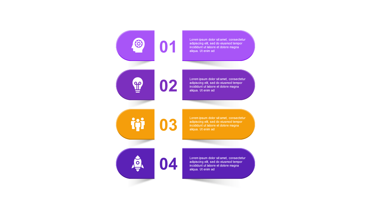 5-Step Process Diagram PowerPoint Template (Royal...