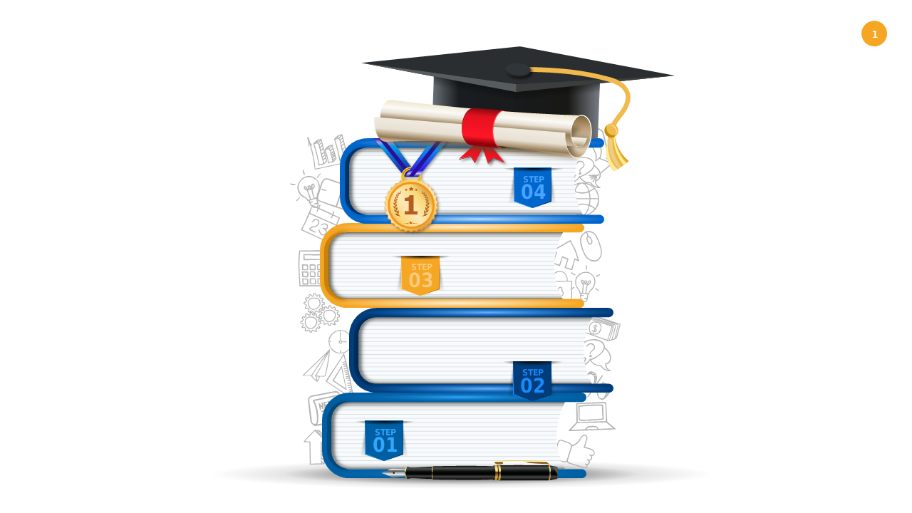 Graduation Milestone Journey Presentation – Light – Ocean Blue