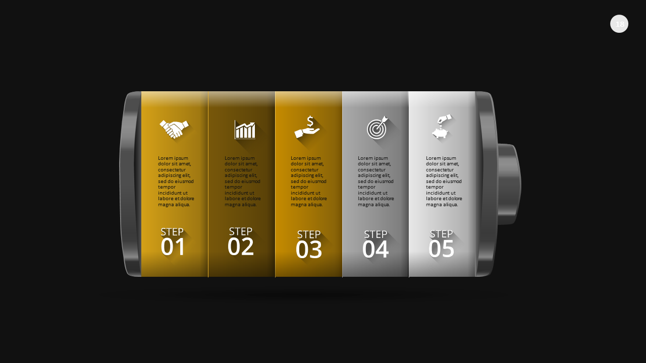 Medical Infographic PowerPoint Template Dark (Cha...
