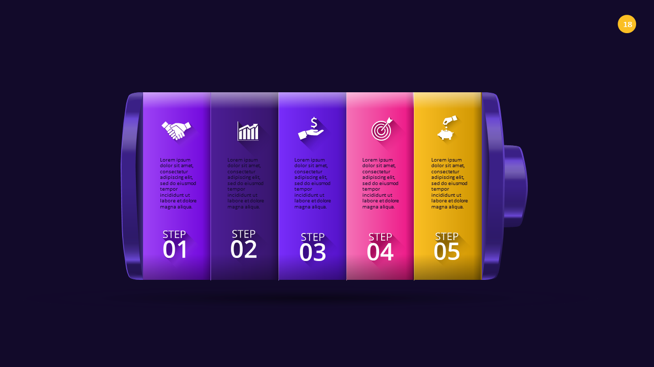Medical Infographic PowerPoint Template Dark (Roy...