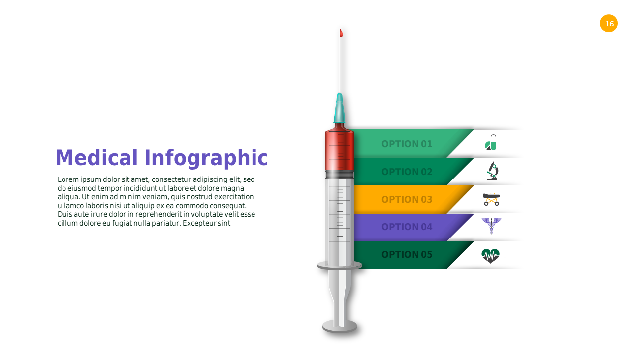 Medical Infographic PowerPoint Template (Corporate Green)