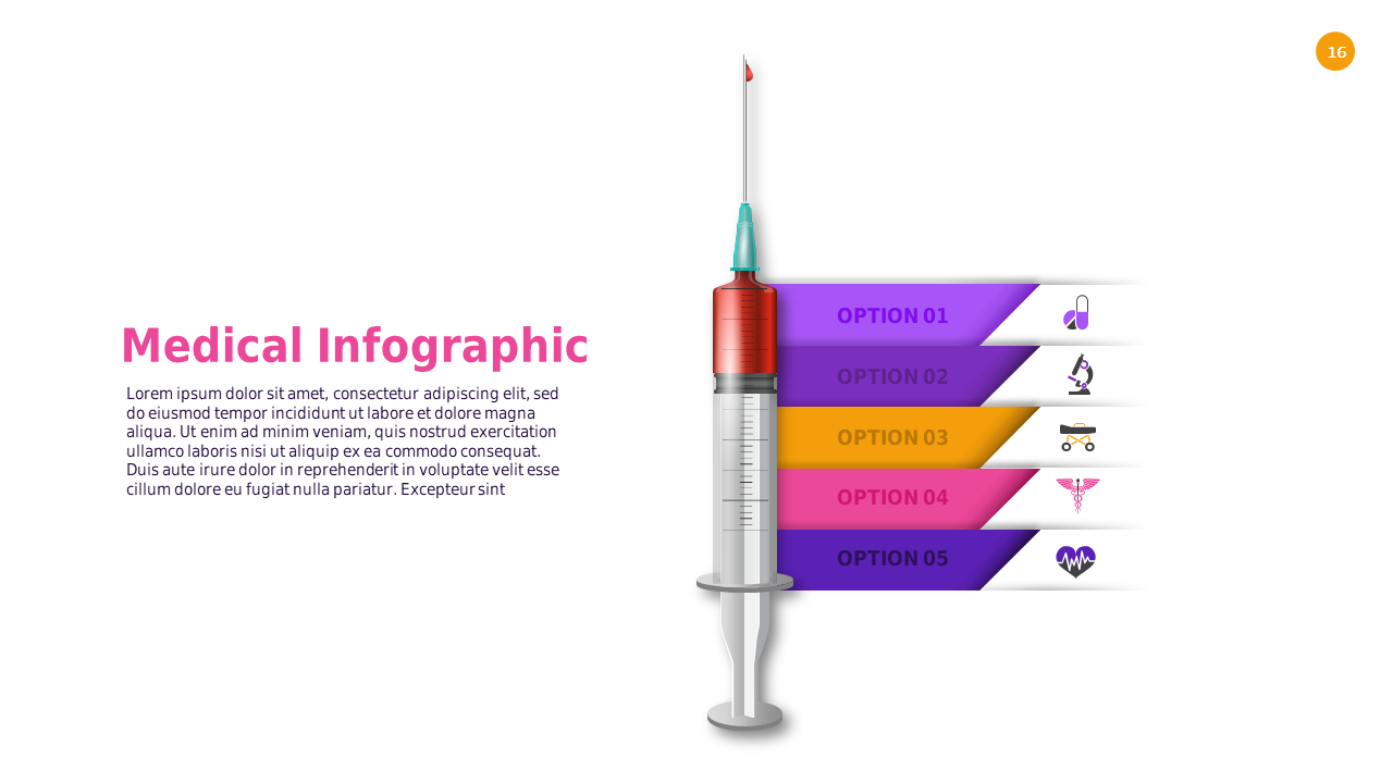 Medical Infographic PowerPoint Template (Royal Purple)