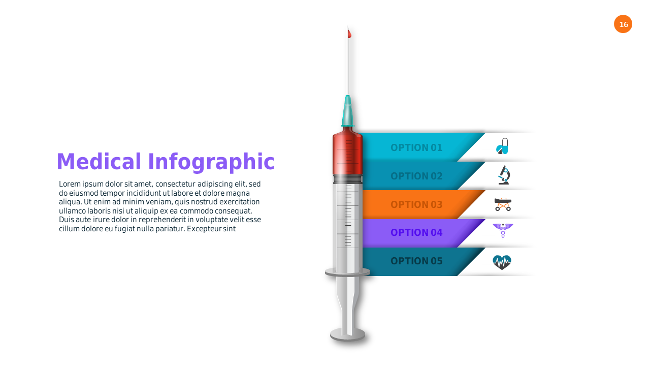 Medical Infographic PowerPoint Template (Teal Modern)