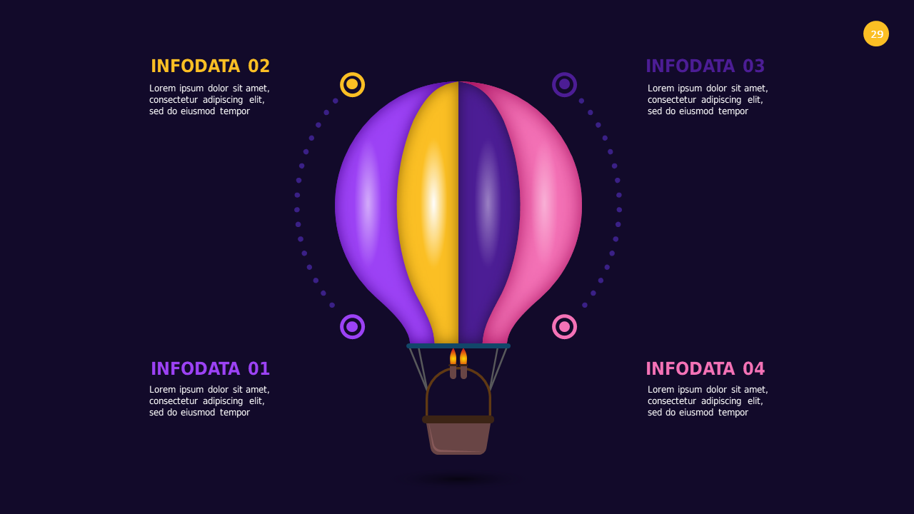 Hot Air Balloon Infographic PowerPoint Template D...